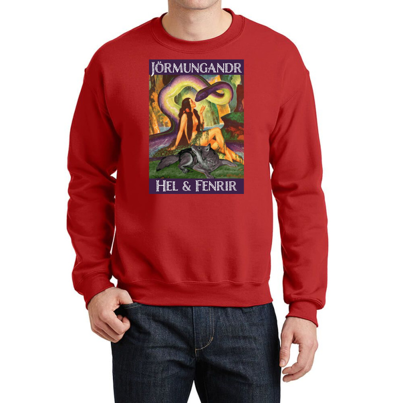 X27s Children Jormungandr Hel And Fenrir  Travel Humor Crewneck Sweatshirt | Artistshot