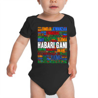 Kwanzaa Habari Gani 7 Principles Swahili T Shirt Baby Bodysuit | Artistshot