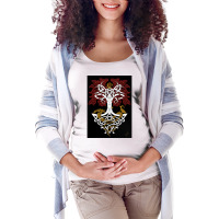 Yggdrasil And Creatures Norse Mythology Knotwork Coloured  Trending Co Maternity Scoop Neck T-shirt | Artistshot