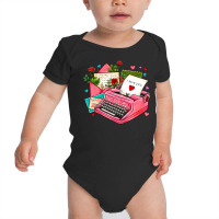 Pink Typewriter And Letters Baby Bodysuit | Artistshot