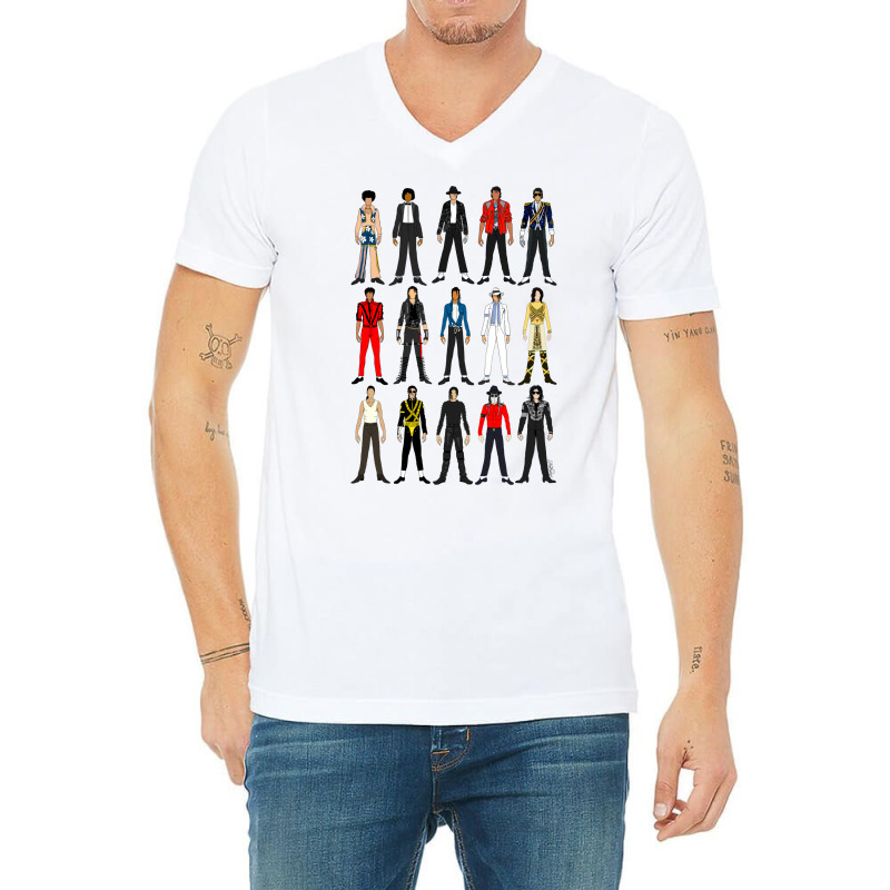 Outfits Of King Jackson Pop Music Fashion V-Neck Tee by bahbutstenyd | Artistshot