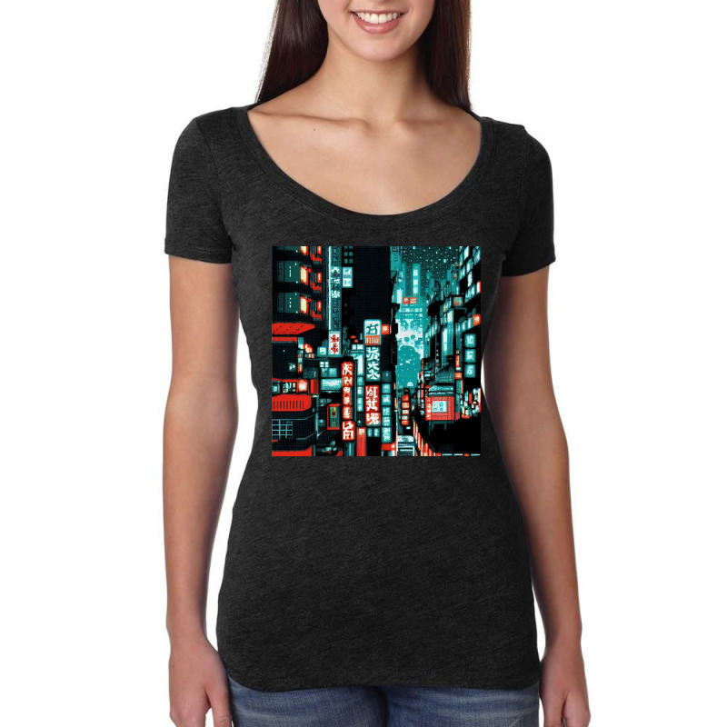 City Night Women's Triblend Scoop T-shirt by TheDol | Artistshot