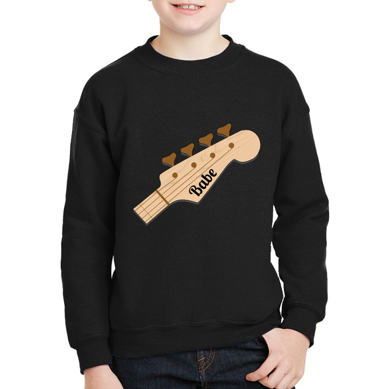 Bass Babe On Bass Guitar Headstock Youth Sweatshirt by dealgummy642 | Artistshot