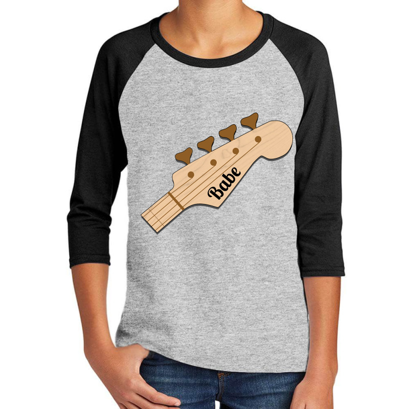 Bass Babe On Bass Guitar Headstock Youth 3/4 Sleeve by dealgummy642 | Artistshot