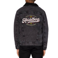 Heidelberg Germany - Vintage Souvenir Travel Heidelberg Unisex Sherpa-lined Denim Jacket | Artistshot