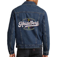 Heidelberg Germany - Vintage Souvenir Travel Heidelberg Men Denim Jacket | Artistshot