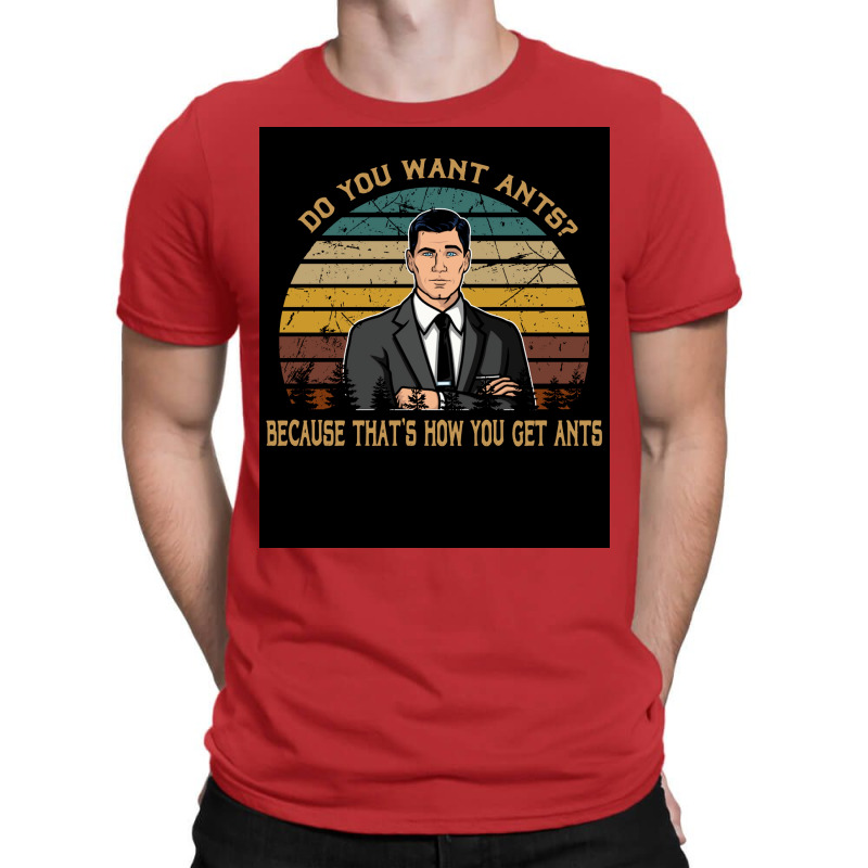 Vintage Archers Films Do You Want Ants Poster (1) T-Shirt by venessstaatsb | Artistshot