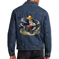 One Piece Red Men Denim Jacket | Artistshot