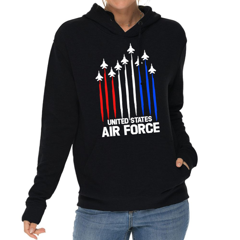 Air Force Flyover T-shirt Veterans Day 4th Of July Gift Lightweight Hoodie | Artistshot