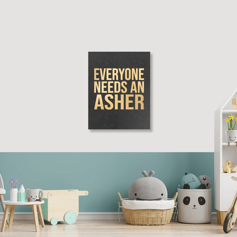 Asher Name-fkntm Portrait Canvas Print | Artistshot