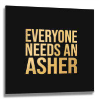 Asher Name-fkntm Metal Print Square | Artistshot