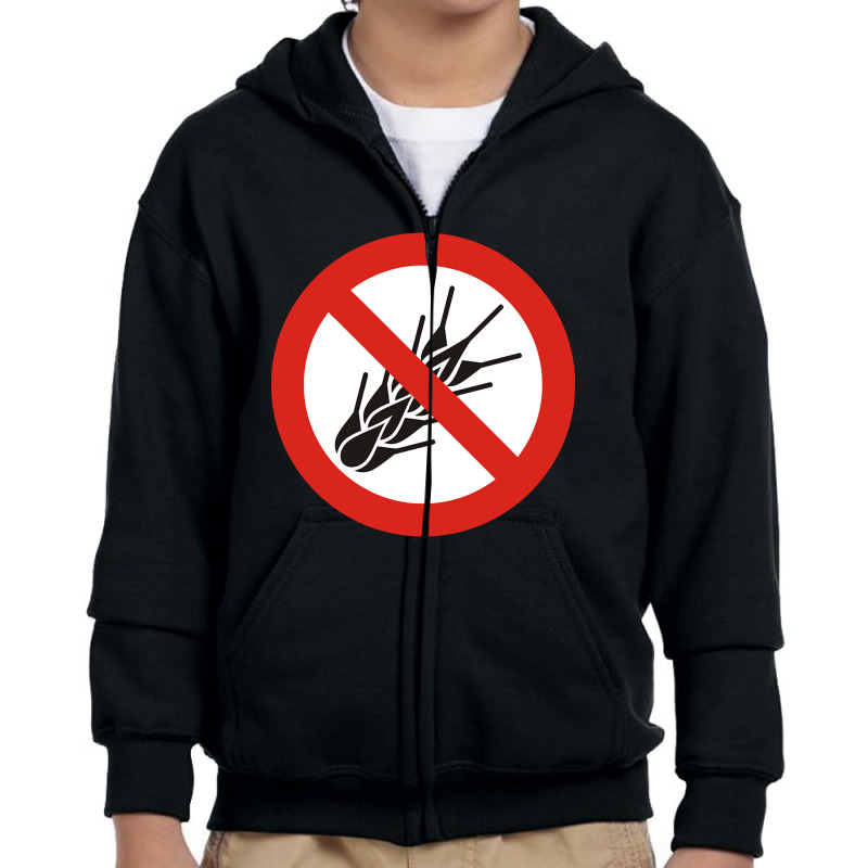 No Gluten Sign Youth Zipper Hoodie by yammerbetween10 | Artistshot