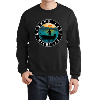 Barnum Lake Fishing Michigan Sunset Crewneck Sweatshirt | Artistshot