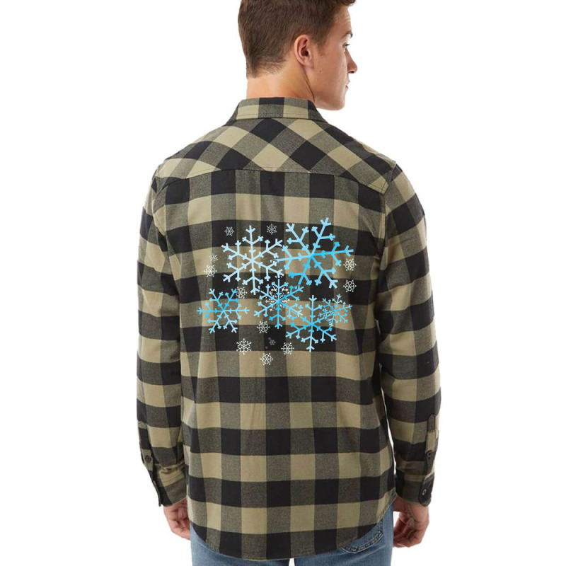 Blue Snowflakes Flannel Shirt | Artistshot