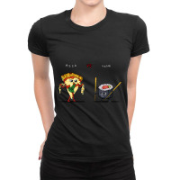 Arabella-pizza Vs Sushi Ladies Fitted T-shirt | Artistshot