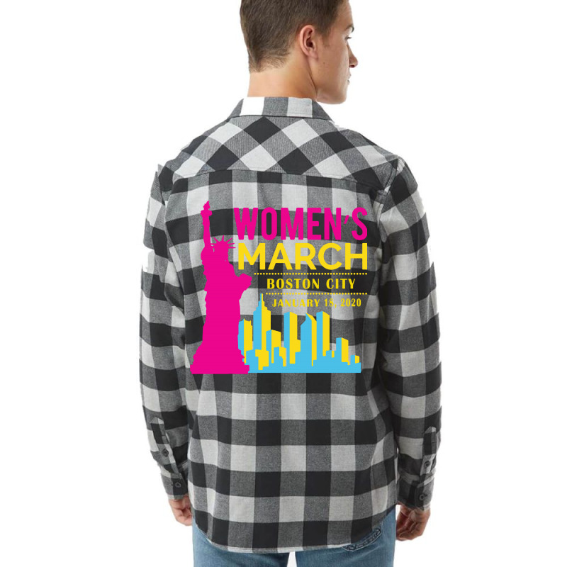 Women's March Boston City, January 18 2020 Flannel Shirt | Artistshot