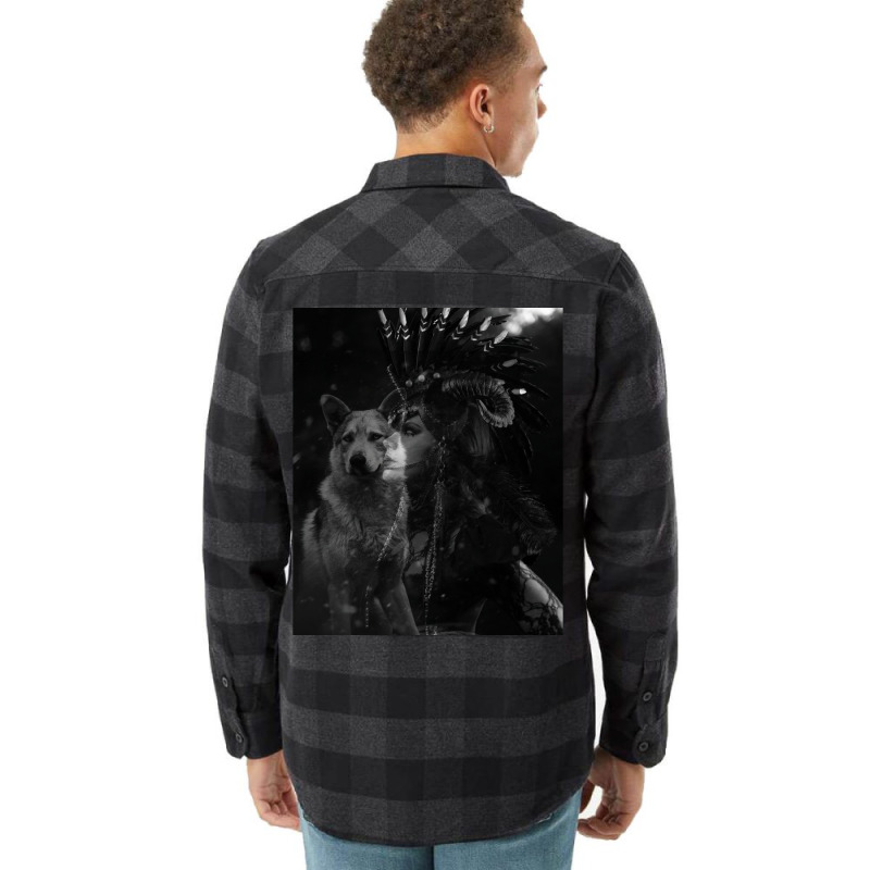 Warrior Wolf  Love 80s Flannel Shirt | Artistshot