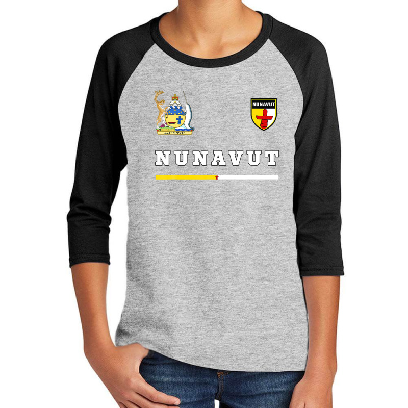 Nunavut Soccer/sports Flag National Pride Gift Youth 3/4 Sleeve by martiamuracit | Artistshot