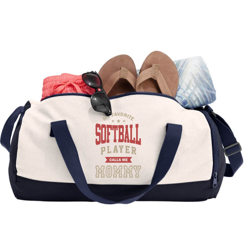 My Softball Player Calls Me Mommy Duffel Bag | Artistshot