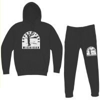 Barron Lake Ice Fishing Michigan Hoodie & Jogger Set | Artistshot