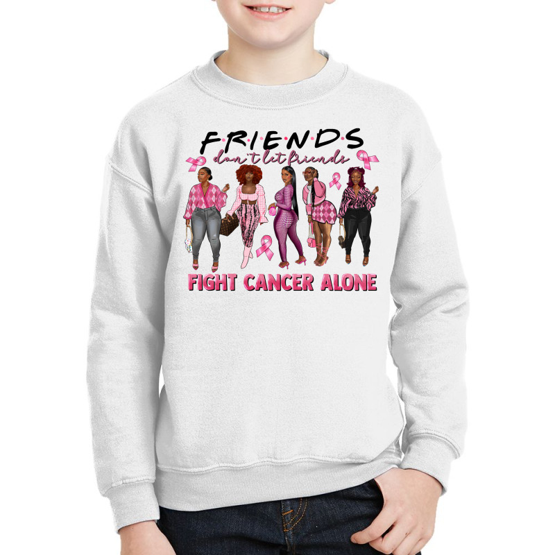 Black Woman Breast Cancer Fight Youth Sweatshirt by afrowomandigitalshop@gmail.com | Artistshot