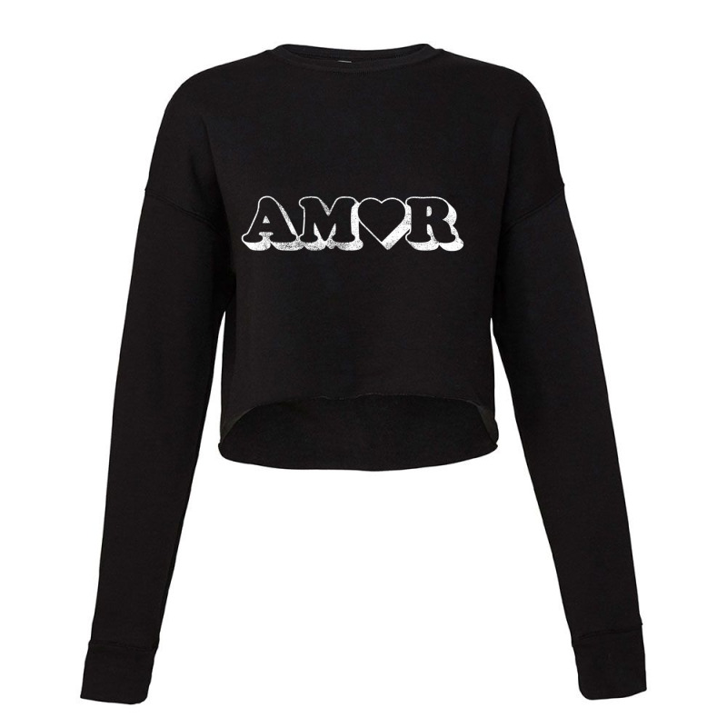 Hot Trend Cute Retro Love Amor Valentines Day Heart Cropped Sweater by Sperry Duval | Artistshot