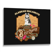 Alaskan Malamute Best Coffee - Dog Owner Coffee Lover Gifts Metal Print Horizontal | Artistshot