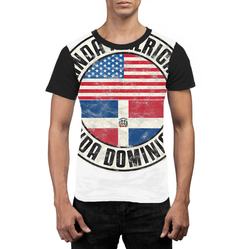 American Dominican Usa Dominican Republic Flag T Shirt Graphic T-shirt by darrene68stu | Artistshot