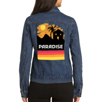 Paradise On Earth Ladies Denim Jacket | Artistshot