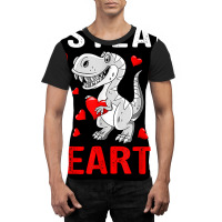 Boys Valentines Day Kids Dinosaur T Rex Lover I Steal Hearts T Shirt Graphic T-shirt | Artistshot