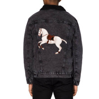 Baroque Andalusian Horse - Equine Rampaige Unisex Sherpa-lined Denim Jacket | Artistshot