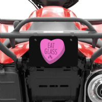 Trending Eat Glass Candy Heart Valentine's Atv License Plate | Artistshot