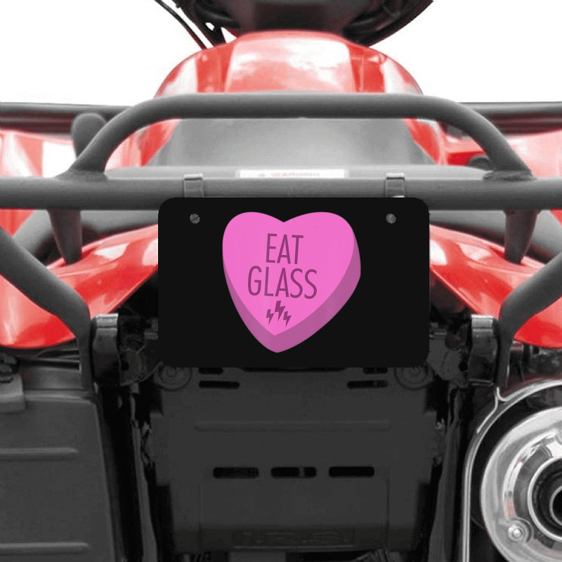 Trending Eat Glass Candy Heart Valentine's Atv License Plate | Artistshot