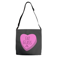 Trending Eat Glass Candy Heart Valentine's Adjustable Strap Totes | Artistshot