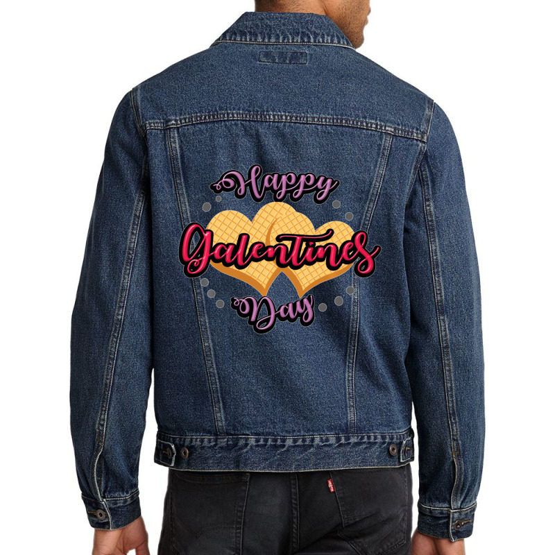 Limited Edition Galentine With Waffles And Girls Happy Galentines Day Men Denim Jacket | Artistshot