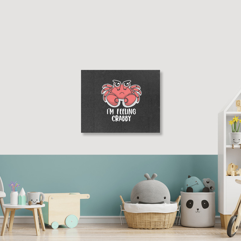 I'm Feeling Crabby Cute Kawaii Landscape Canvas Print | Artistshot