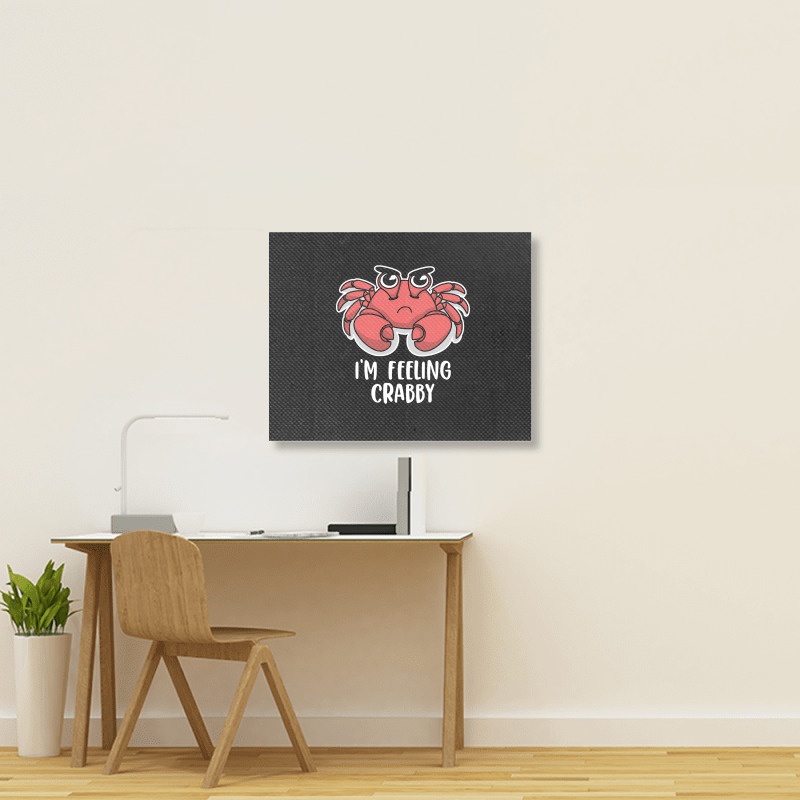 I'm Feeling Crabby Cute Kawaii Landscape Canvas Print | Artistshot