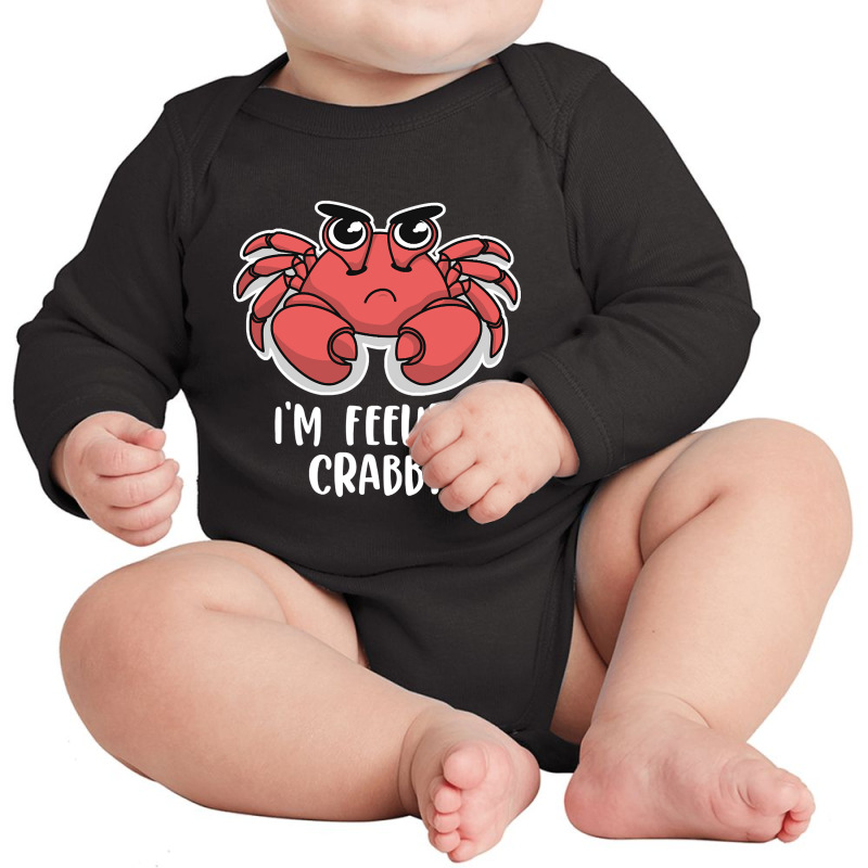 I'm Feeling Crabby Cute Kawaii Long Sleeve Baby Bodysuit | Artistshot