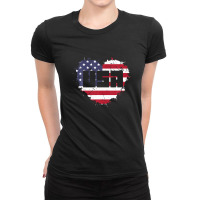 Usa America Is Love Ladies Fitted T-shirt | Artistshot