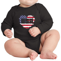 Usa America Is Love Long Sleeve Baby Bodysuit | Artistshot