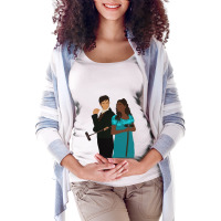 Anthony And Kate Recolored Maternity Scoop Neck T-shirt | Artistshot