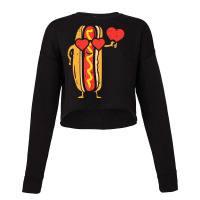 Limited Edition Heart Hot Dog Cute Sausage Bun Valentines Day Food Lov Cropped Sweater | Artistshot