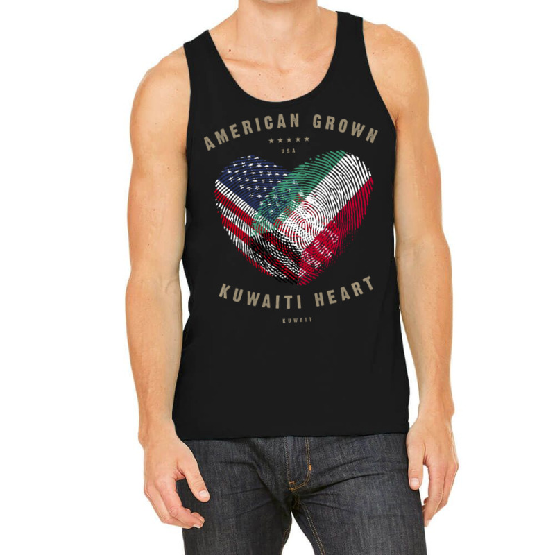 Hot Trend American Grown Kuwaiti Heart Love Kuwait Flag Tank Top by Bostic Walling | Artistshot