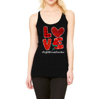 Trending Eighth Grade Teacher Valentine Day Love Heart Flower Racerback Tank | Artistshot