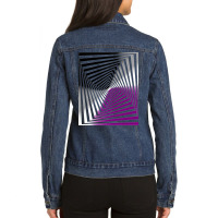 Optical Illusion Art, Asexual Illusion Art Ladies Denim Jacket | Artistshot