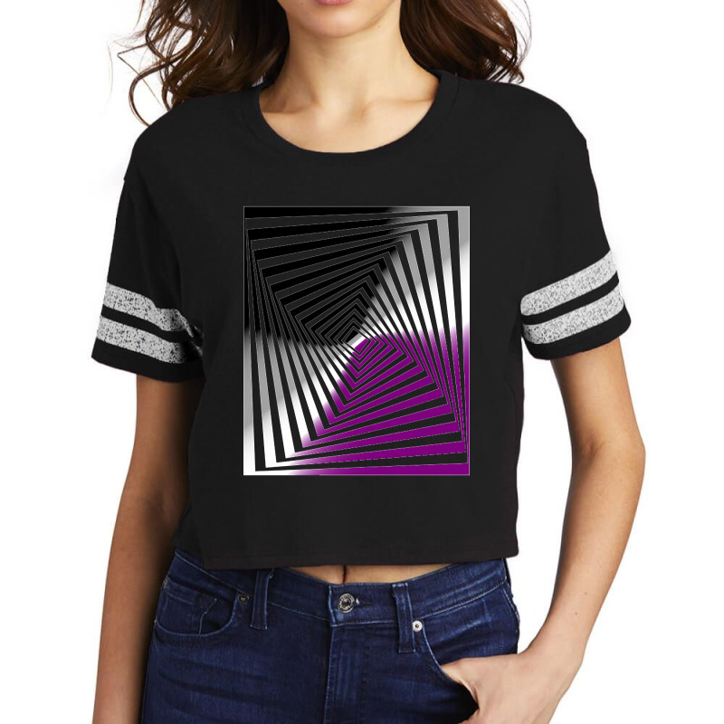 Optical Illusion Art, Asexual Illusion Art Scorecard Crop Tee by cryingfamilies16 | Artistshot