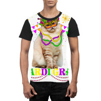 Cute Mardi Gras Cat Siberian Mask Beads Festival T Shirt Graphic T-shirt | Artistshot