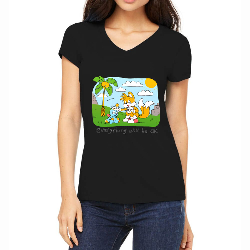 Everything Will Be Ok Women's V-Neck T-Shirt by joanmouse000 | Artistshot