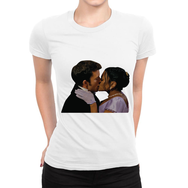 Kate And Anthony - First Kiss Ladies Fitted T-Shirt by RONALDPOYNTER | Artistshot