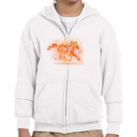 Running Fire Horse Youth Zipper Hoodie | Artistshot